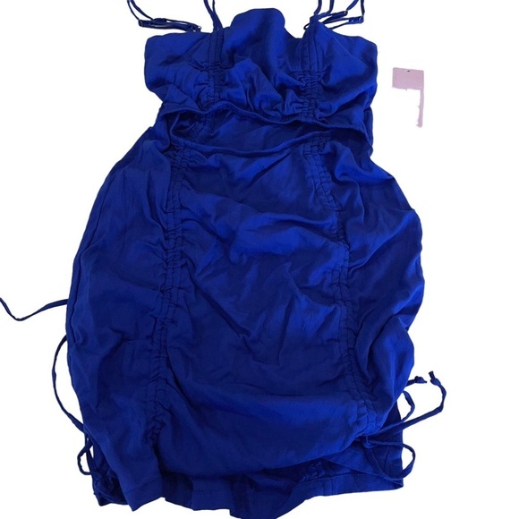 Wild Fable Blue Sleeveless Cut Out Rouched Front Bodycon Dress | Size M | NWT - Picture 2 of 3